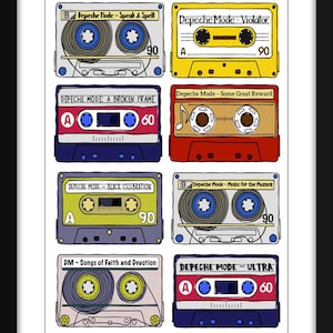 Depeche Mode Albums - Unframed Depeche Mode Print - Ideal Gift for Depeche Mode Fan
