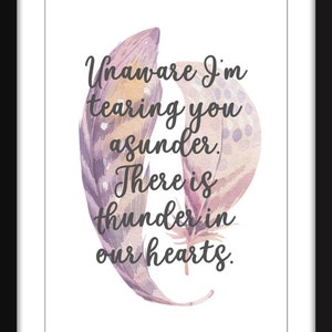 Running Up That Hill Lyrics - Unframed Kate Bush Print