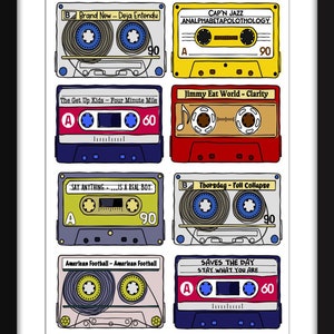 Classic Emo Albums - Unframed Print - Ideal Gift for Music Fans