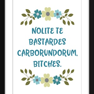 Nolite Te Bastardes - Unframed Print
