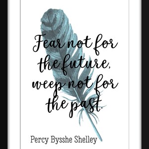 Fear Not for the Future, Weep Not for the Past - Unframed Percy Bysshe Shelley Print