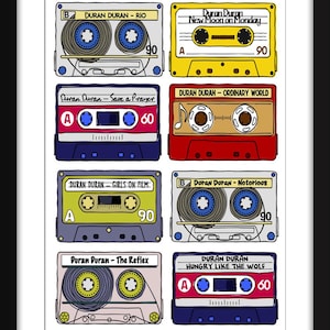 Classic Duran Duran Songs - Unframed Duran Duran Print - Ideal Gift for Duran Duran Fan