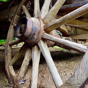 Vintage Wagon Wheel Digital Print