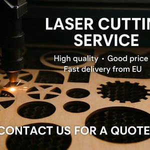 Proposal for Custom Wood Laser Cutting Service | Baltic Birch Poplar Plywood | Precision Cut & Sanded | Good price - Fast EU Shipping