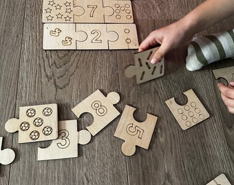 Math Numbers Tracing Board Educational Wooden Toy for Counting and Basic Math Skills Montessori Inspired Counting Toys Learning Numbers