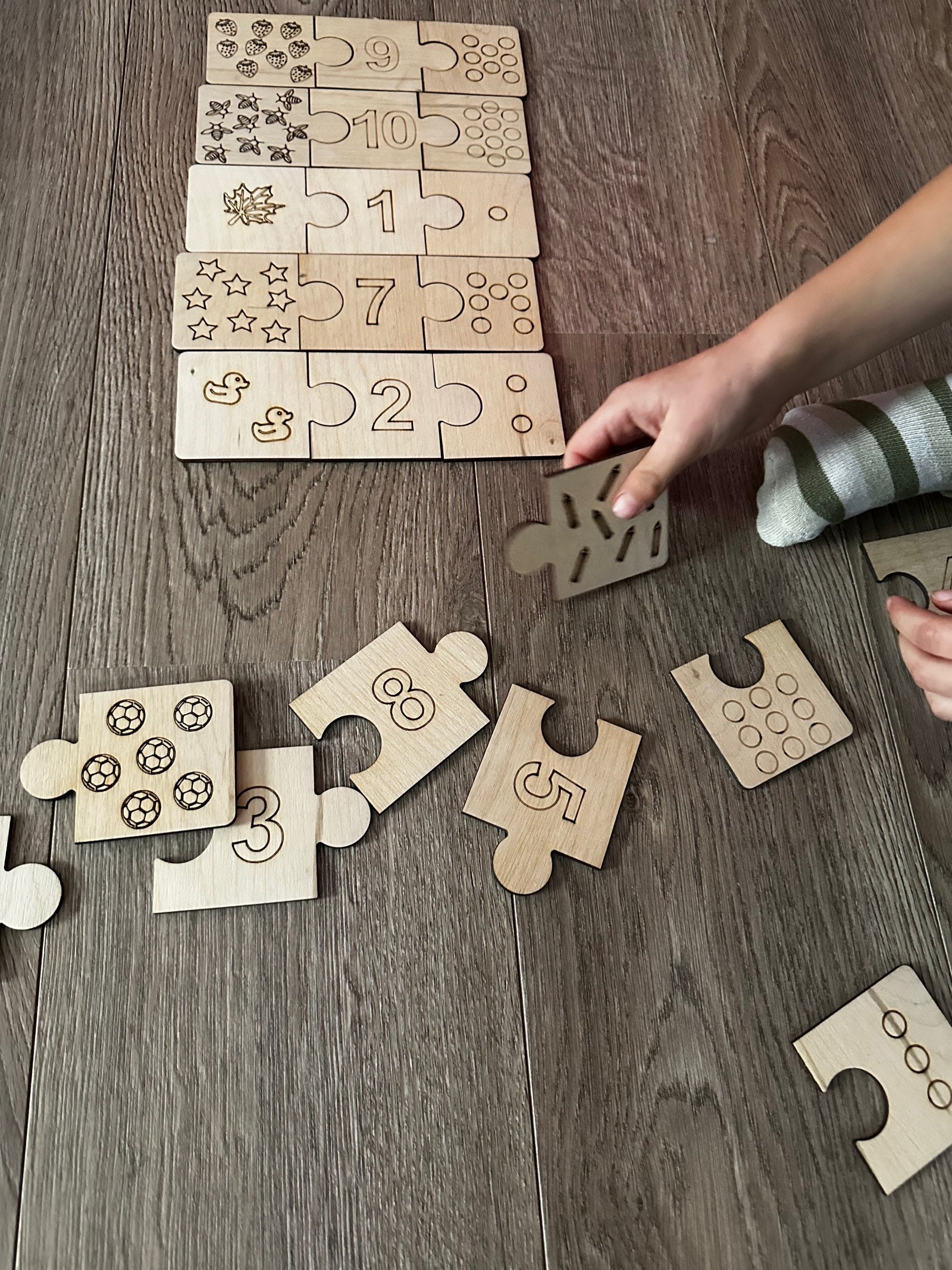 thumbnail image 2 of Montessori Logarithmic Board – Educational Wooden Puzzle Toy For Ages 3+ 2 of 3