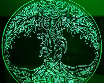 3D Ha Condotto La Luce Albero Genealogico Della Lampada Della Vita