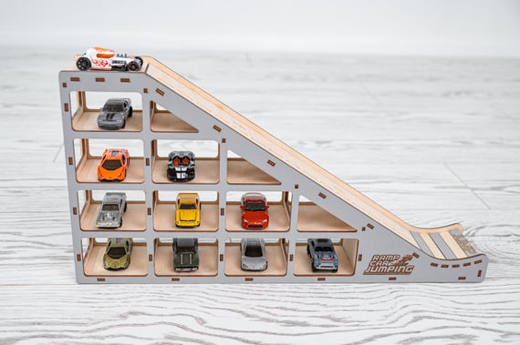 Car Race Track Toy for Toddler Trampoline and Auto Garage Toy Personalised Boy Birthday Gift Assembled and Ready for Gifting Etsy UK