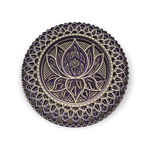 Lotus Flower Wooden Mandala, Mandala Wall Art, Home Wall Decor