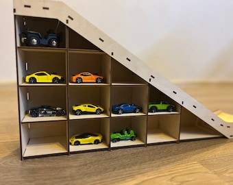 Enfant en bas âge garçon cadeau d'anniversaire jouet montessori nom  personnalisé personnalisé jouet voiture stockage garage piste rampe waldorf  jouer maison 2 6 5 4 3 ans -  France