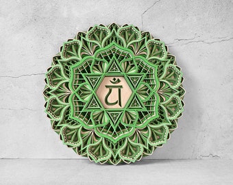 Exclusive Wooden 3D Chakra Heat Anahata