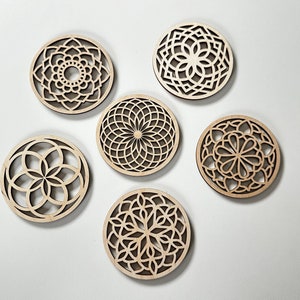 Wooden Coasters Set / Set of 4-6 Wooden Coasters / Wedding Coasters  / New Home Gift / Housewarming Gift / Custom coasters
