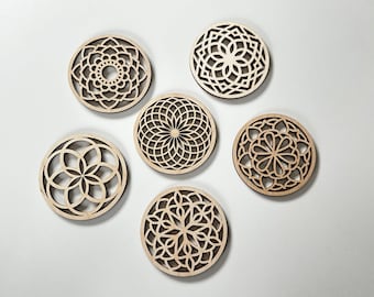 Wooden Coasters Set / Set of 4-6 Wooden Coasters / Wedding Coasters  / New Home Gift / Housewarming Gift / Custom coasters