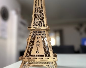 Wooden Eiffel Tower Adult Money Bank, Home Decoration, Gift For Travel Lovers | Travel Savings