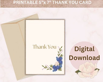 Printable thank you card