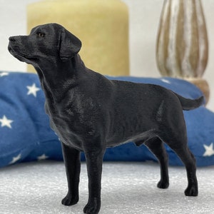 Black Labrador blank OR Custom Painted 3D Printed model for display.  Great for Cake Topper, Memorial or Customization.