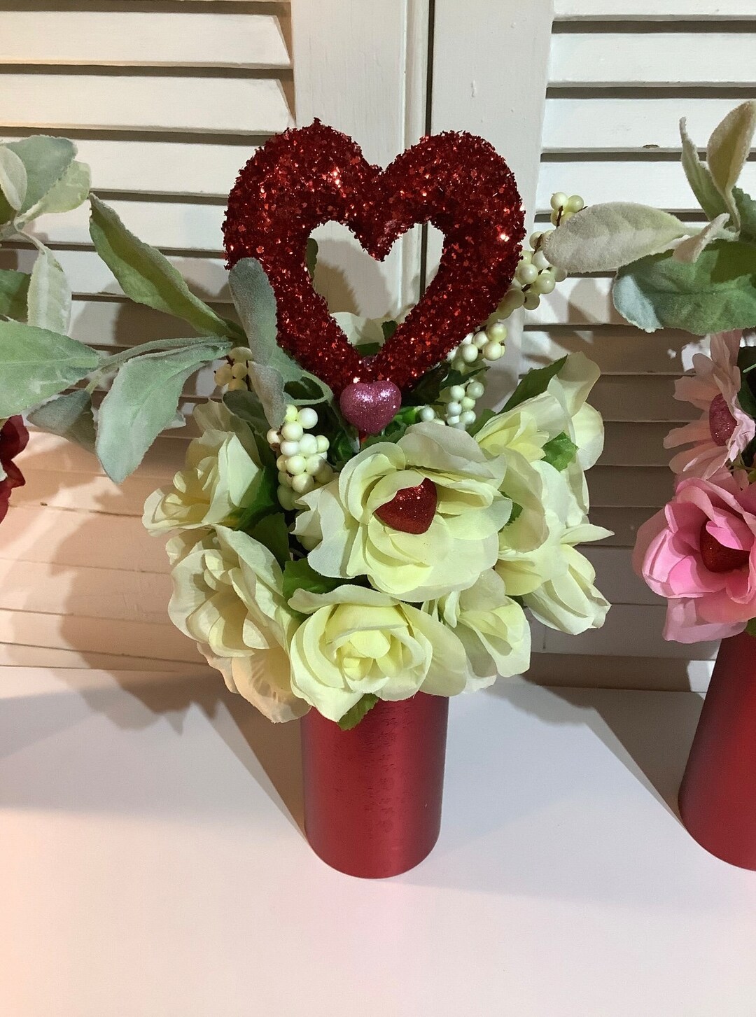 Valentines Day Floral Centerpieces Etsy