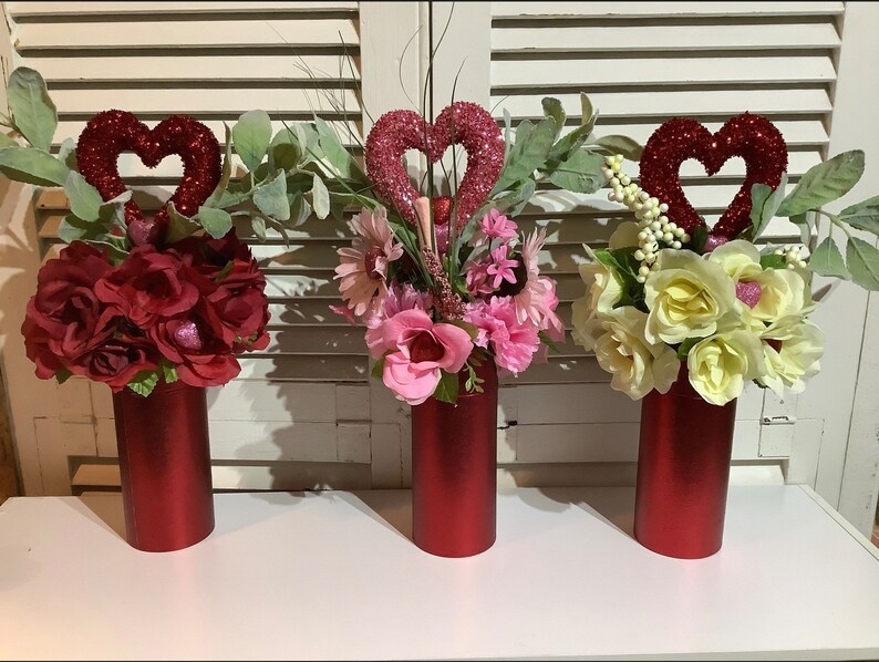 Valentines Day Floral Centerpieces Etsy