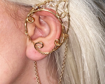 Paar gouden feeën/fee-elfenoorboeien Fantasy Cosplay Halloween-sieraden