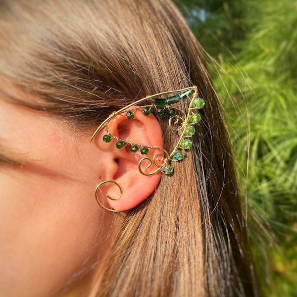 Green and Gold Faery/Fairy Forest Elf Ears