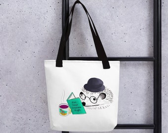 Cute Hedgehog Tote Bag 15x15 inches