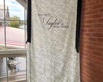 Custom welcome sign/ bar sign / linen / fabric / welcome sign / wedding signage