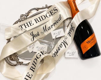 Champagne Toaster Personalized Ribbons / Custom Ribbons / Champagne Glasses / Champagne Bottle / Vase Ribbon