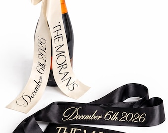 Champagne Toaster Personalized Ribbons / Custom Ribbons / Champagne Glasses / Champagne Bottle / Vase Ribbon