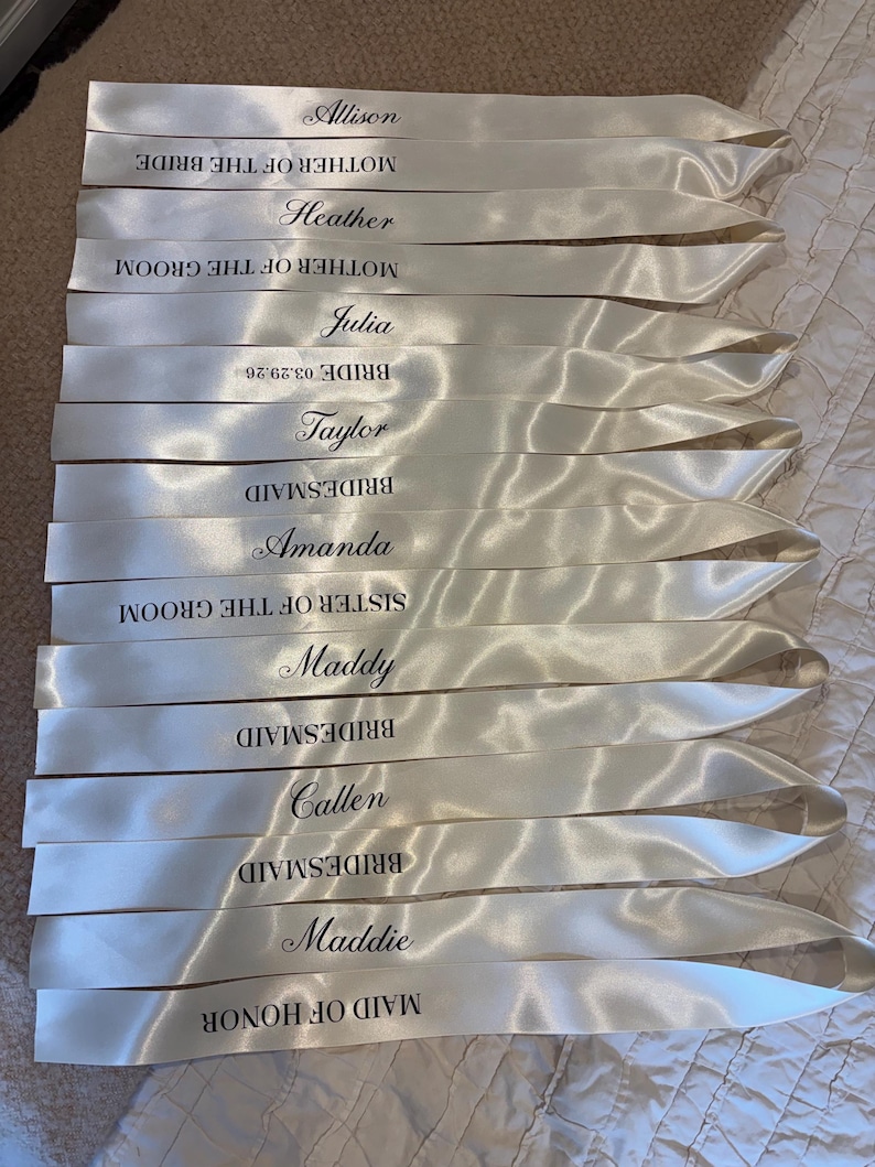 Personalized Bridal Party Ribbons for Hangers - Etsy