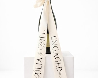 Champagne Toaster Personalized Ribbons / Custom Ribbons / Champagne Glasses / Champagne Bottle / Vase Ribbon