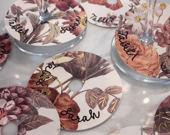 Wedding Seating Cards / Wine-Stem Glass Seating Cards