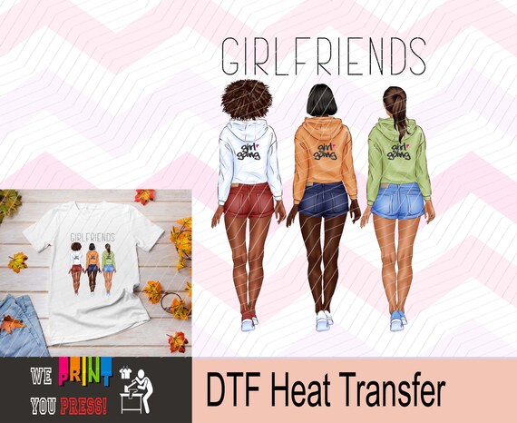 Girlfriends Fashion BFF DTF Transfers Film to Tshirt Heat - Etsy