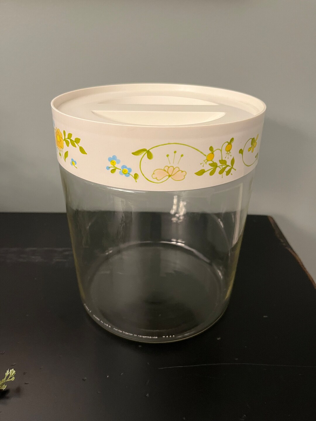 Vintage Pyrex Store N See Glass Canister Wildflower Pattern - Etsy