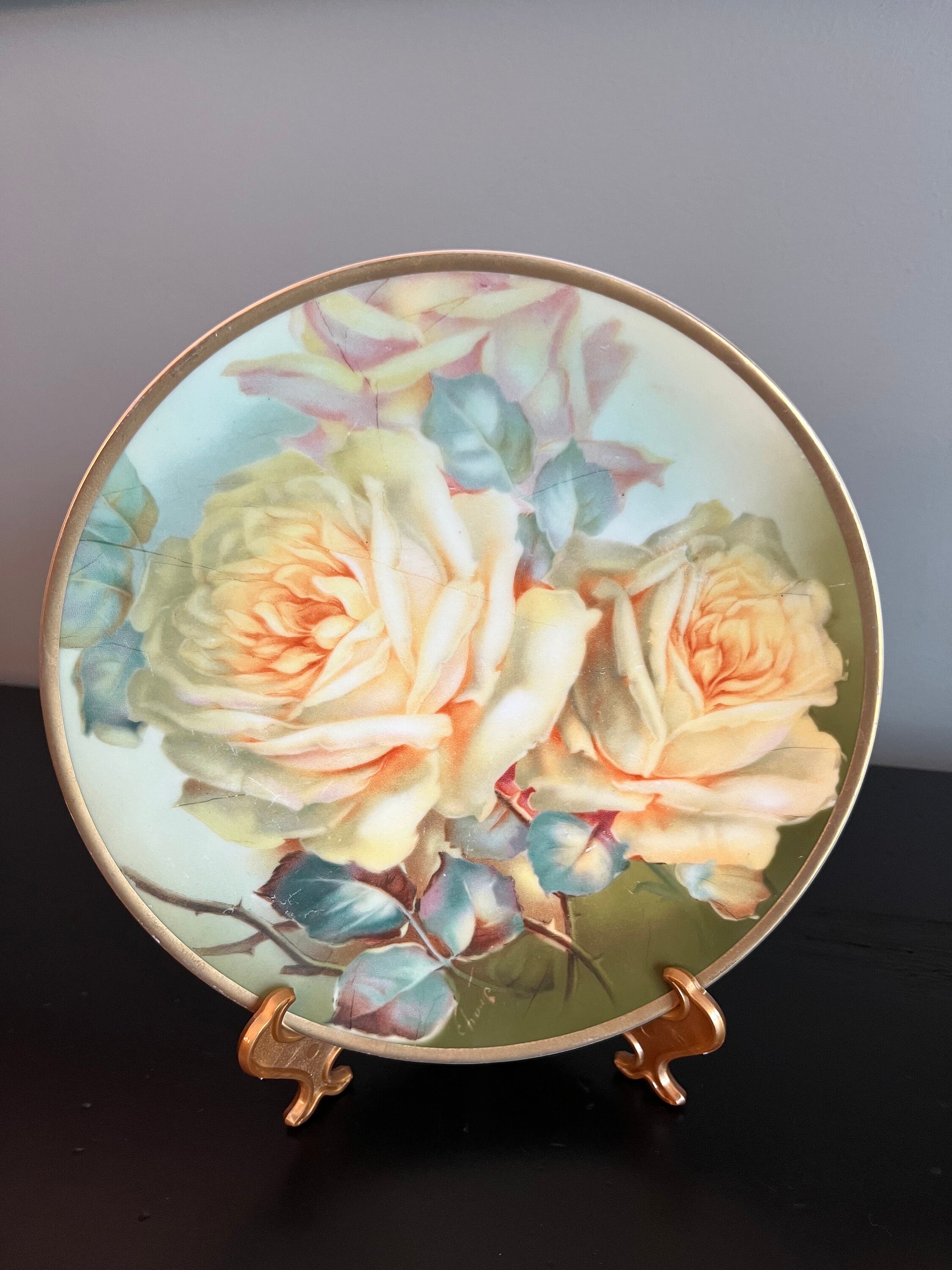 Set of 2 Antique Thomas Sevres Bavaria Plate 7 1/2 Inch Miramar
