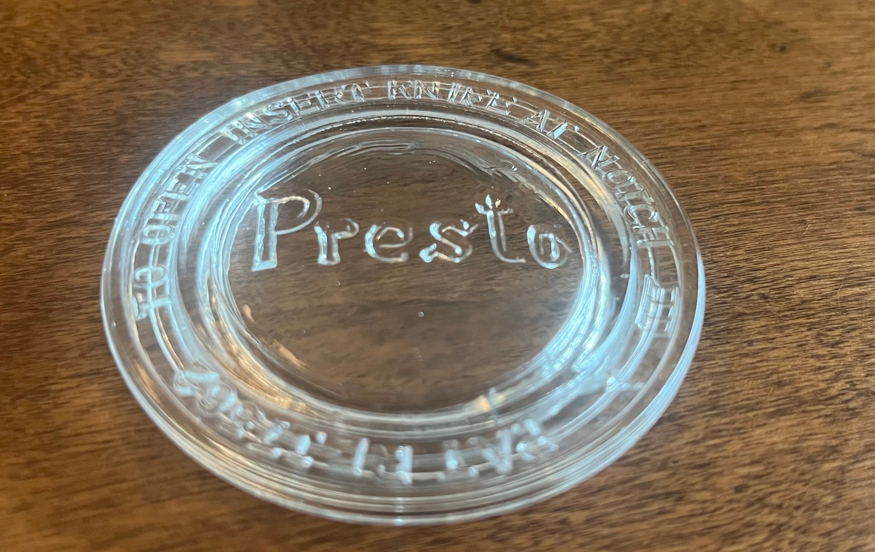 1 Vintage Presto Glass Canning Lid Insert Great Etsy