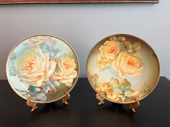 Set of 2 Antique Thomas Sevres Bavaria Plate 7 1/2 Inch Miramar
