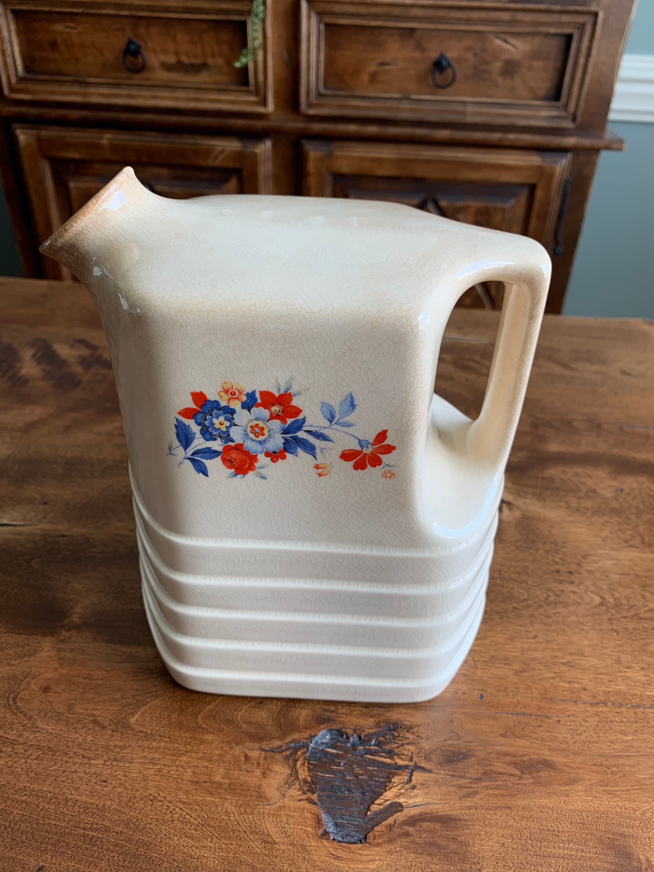 Vintage Mid Century Kitchen Bouquet Pitcher with Lid Universal Pottery