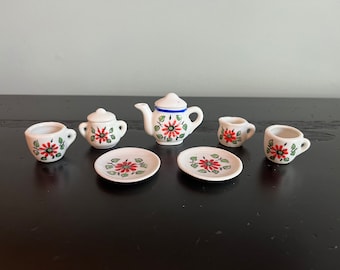 Vintage Miniature Tea Set Sugar Cup Saucer Made in Occupies Japan