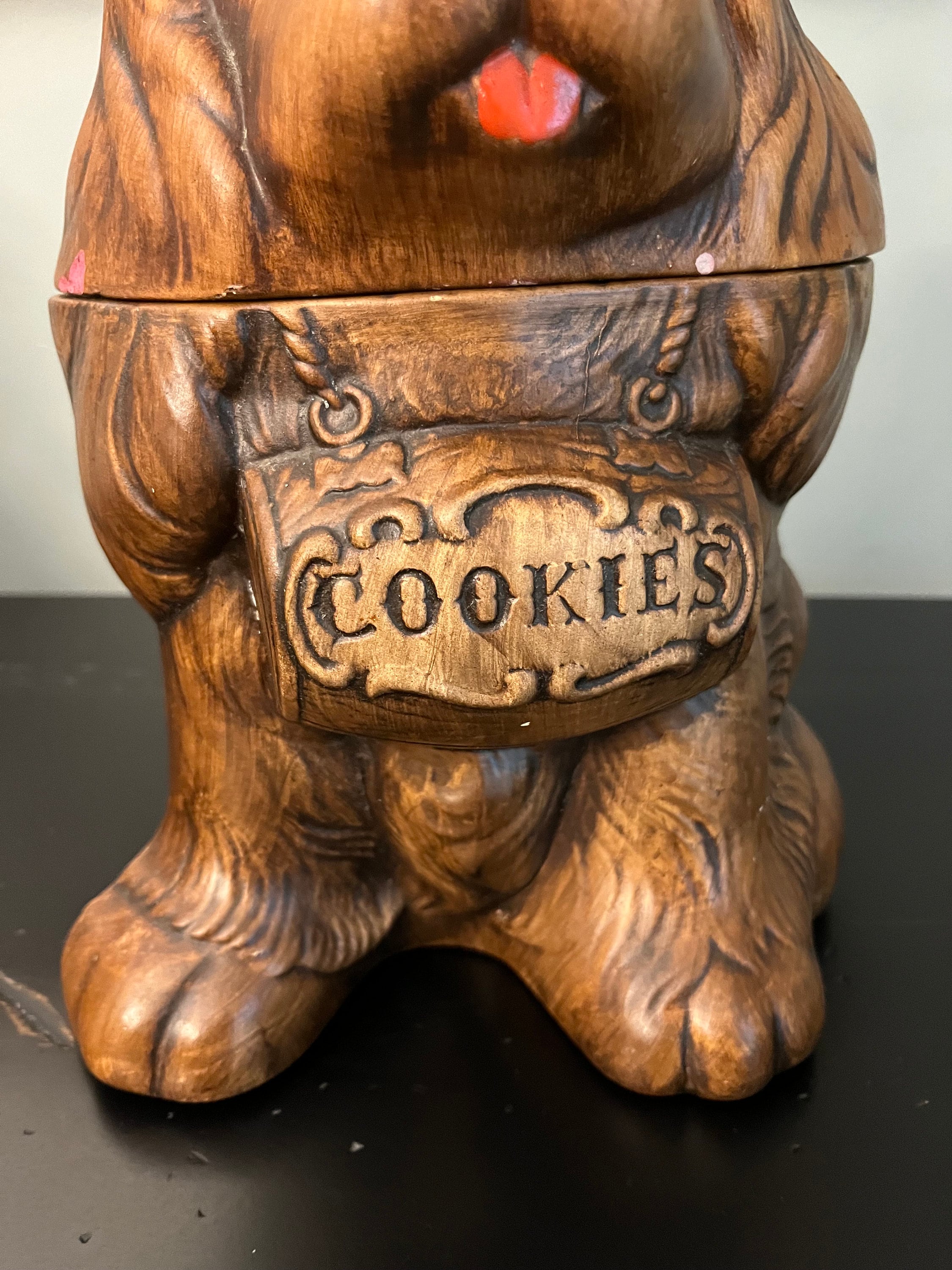 Vintage Treasure Craft Pottery Co. Brown Dog With Hat Cookie Vintage Treasure Craft Pottery Co. Brown Dog With Hat Cookie