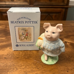 Royal Albert ~ Beatrix Potter mouse figurine ~ Little Pig Robinson ~ Copyright 1989 ~ with Box - England F. Warne and Co.