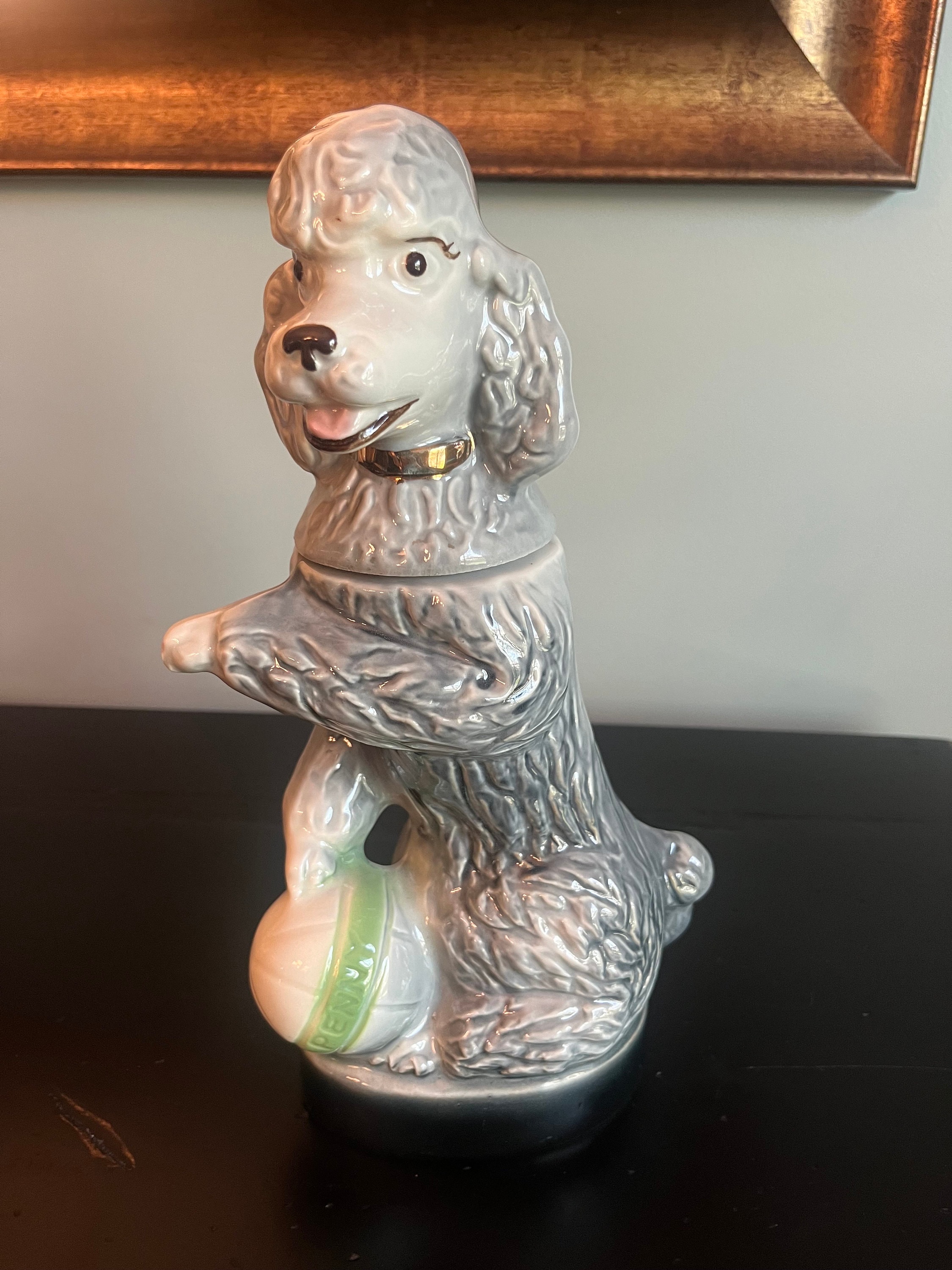 Vintage 1970 Penny the Poodle Jim Beam Whiskey Decanter - Empty