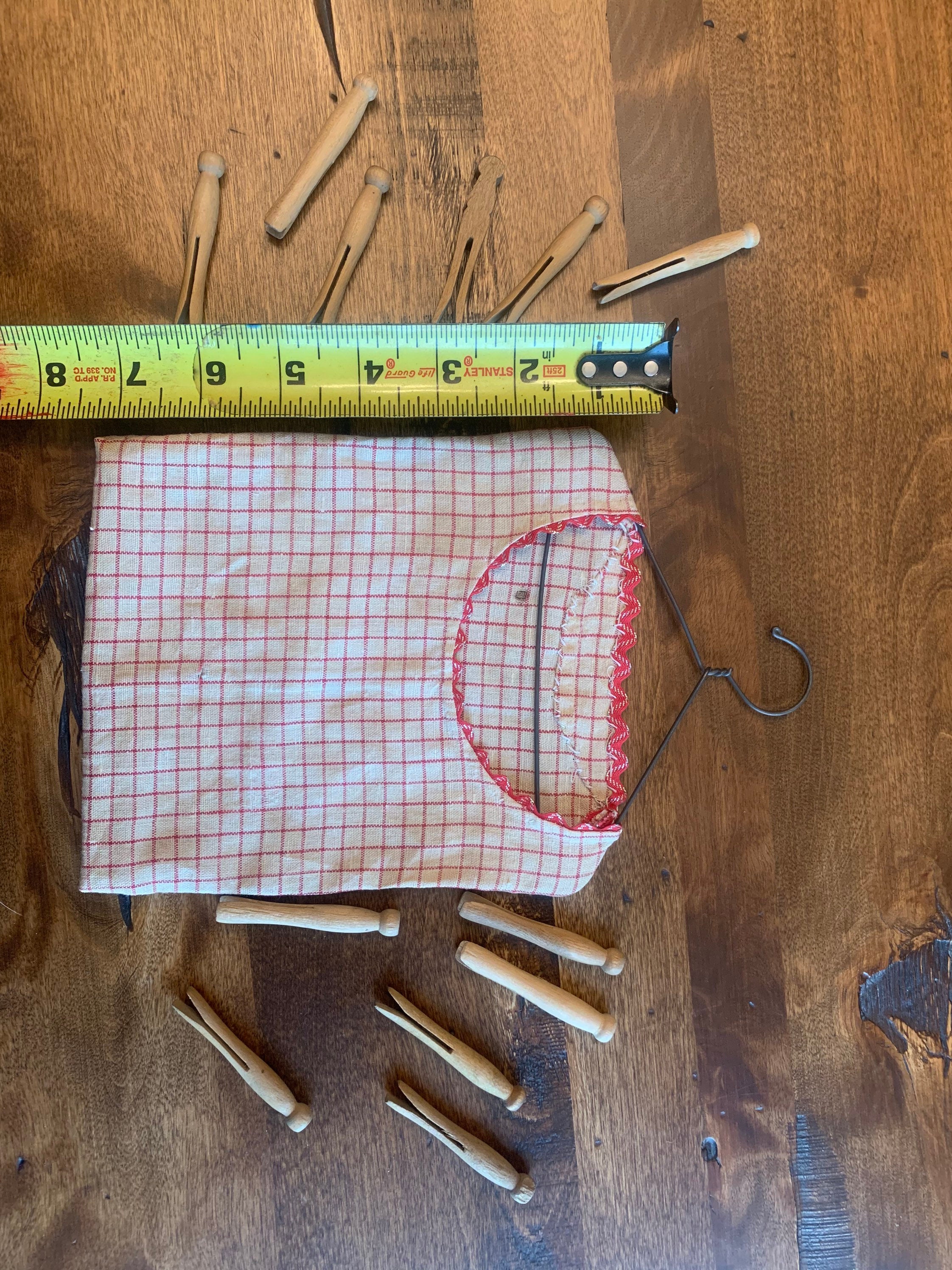 Vintage Clothes Pin Holder With Mini Hangers and a Dozen Etsy