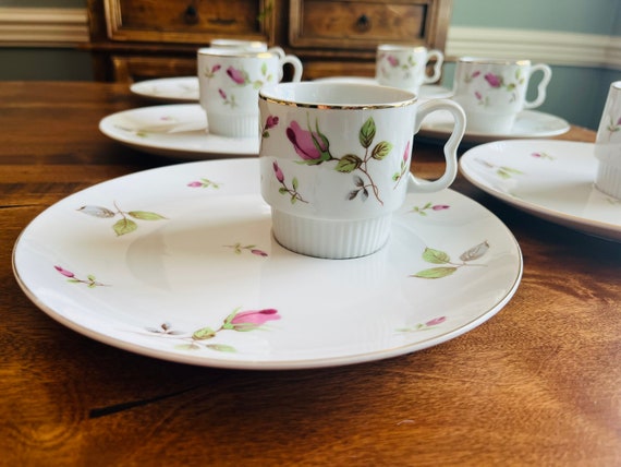 Snack plate and cup set sales