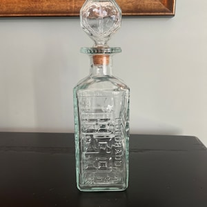 Vintage Walkers DeLuxe Bourbon Liquor Bottle, Decanter, 1975 State License Plate Decanter - Colorado, Oklahoma, Arkansas, Mississippi - Nice