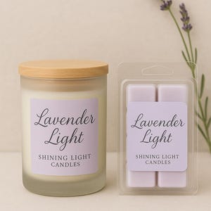 Lavender Light – Hand-Poured Soy Candle | Relaxing Lavender & Creamy Vanilla