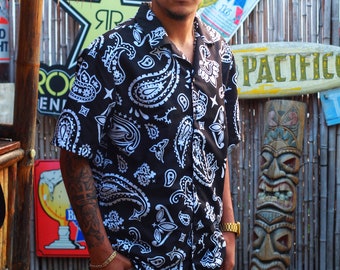 Schwarzes Bandana Shirt