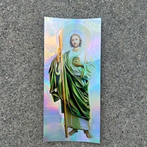 San Judas Tadeo Holographische Aufkleber