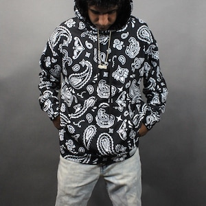 Black Bandana Hoodie