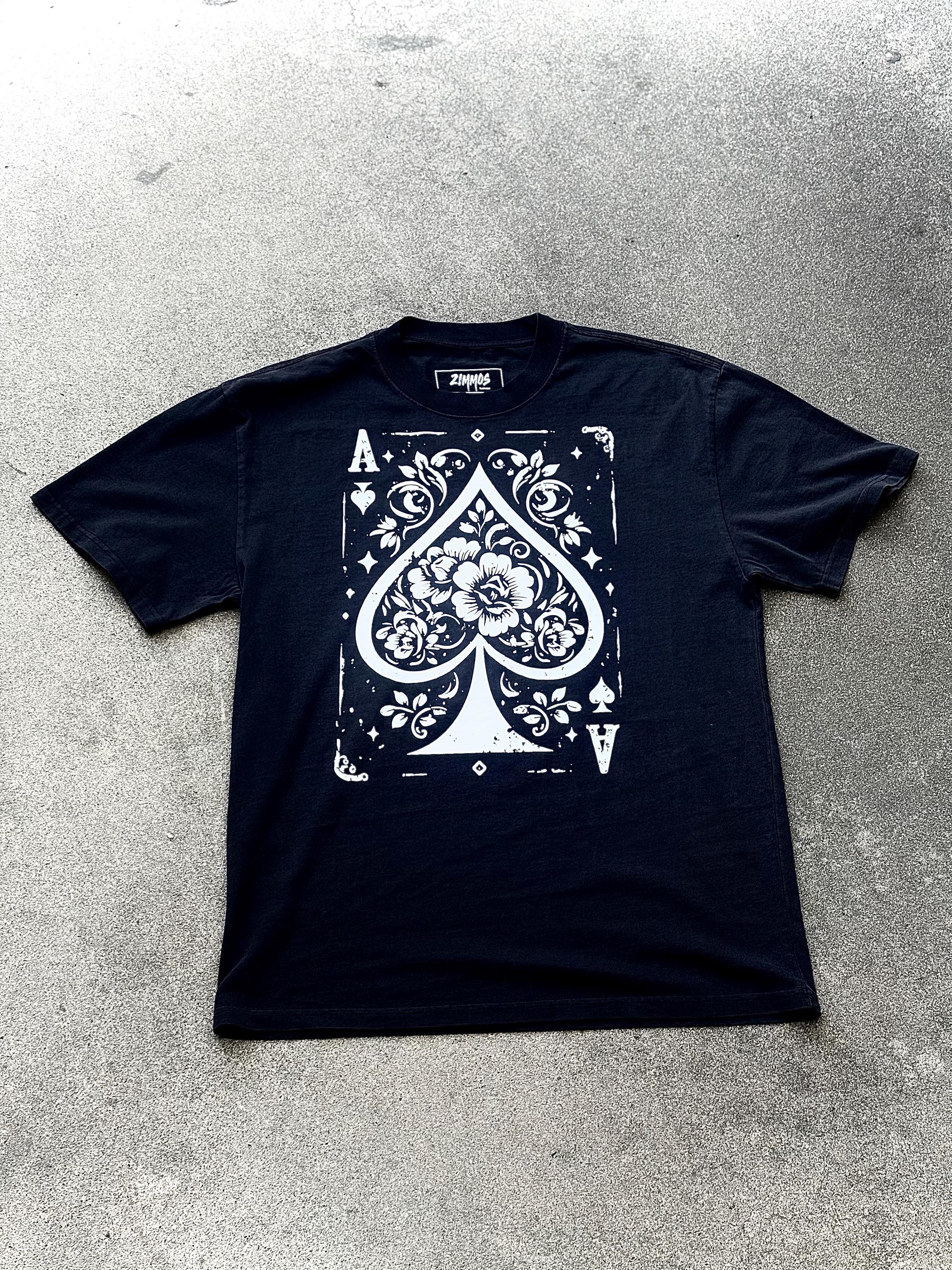 T-Shirt Games D39 Ace of spades Asso di Picche Gioco delle carte T-Shirt Games D39 Ace of spades Asso di Picche Gioco delle carte