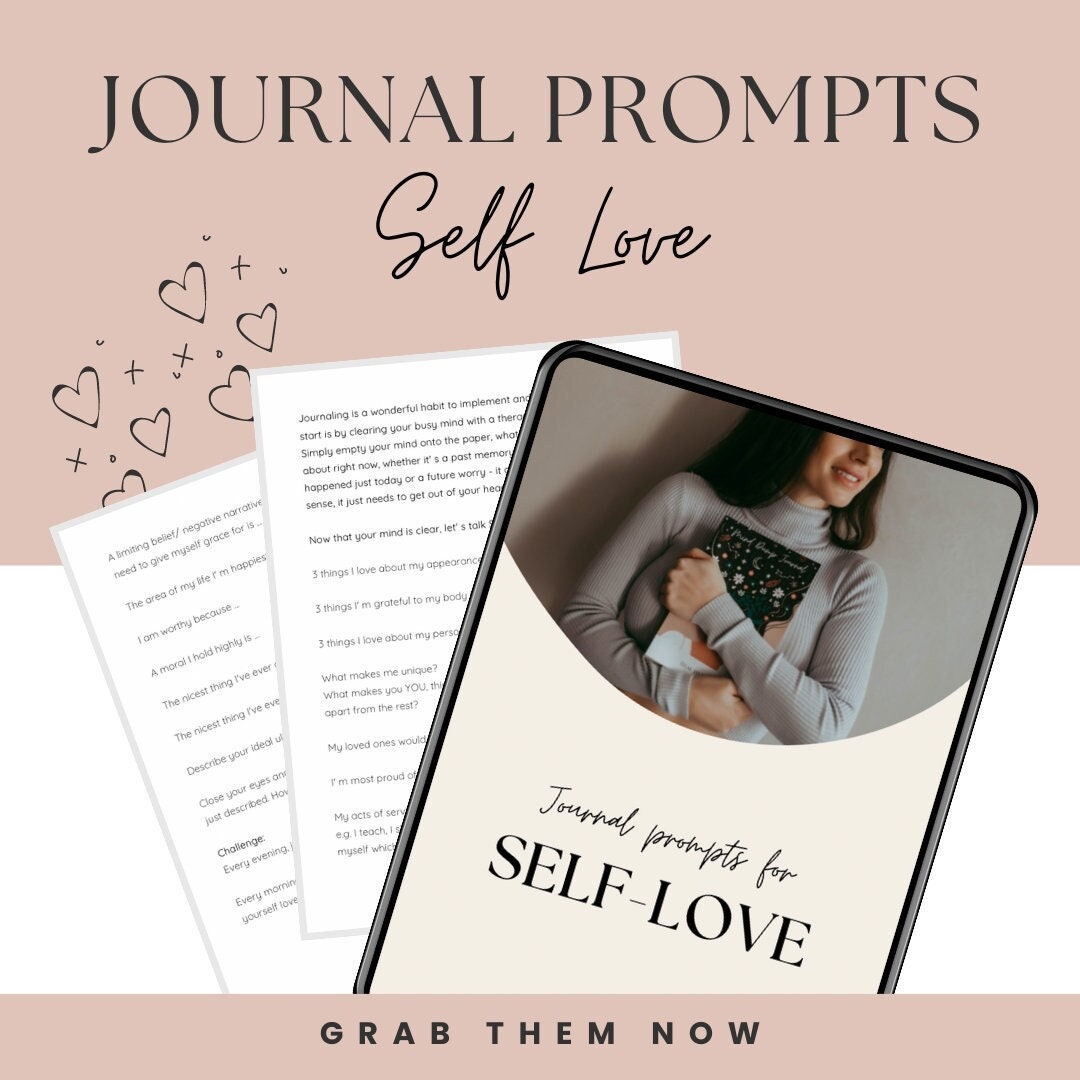 Journal Prompts for Self Love Journaling Workbook Etsy